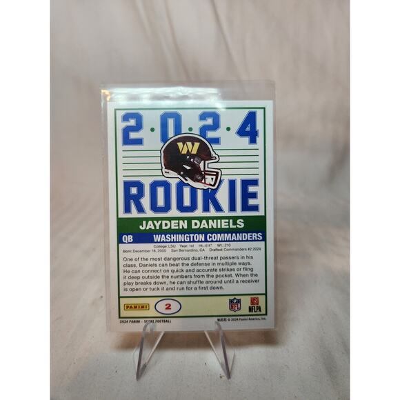 2024 Jayden Daniels # 2 Rookie 1989 Score Football Lookalike - Picture 2 of 2